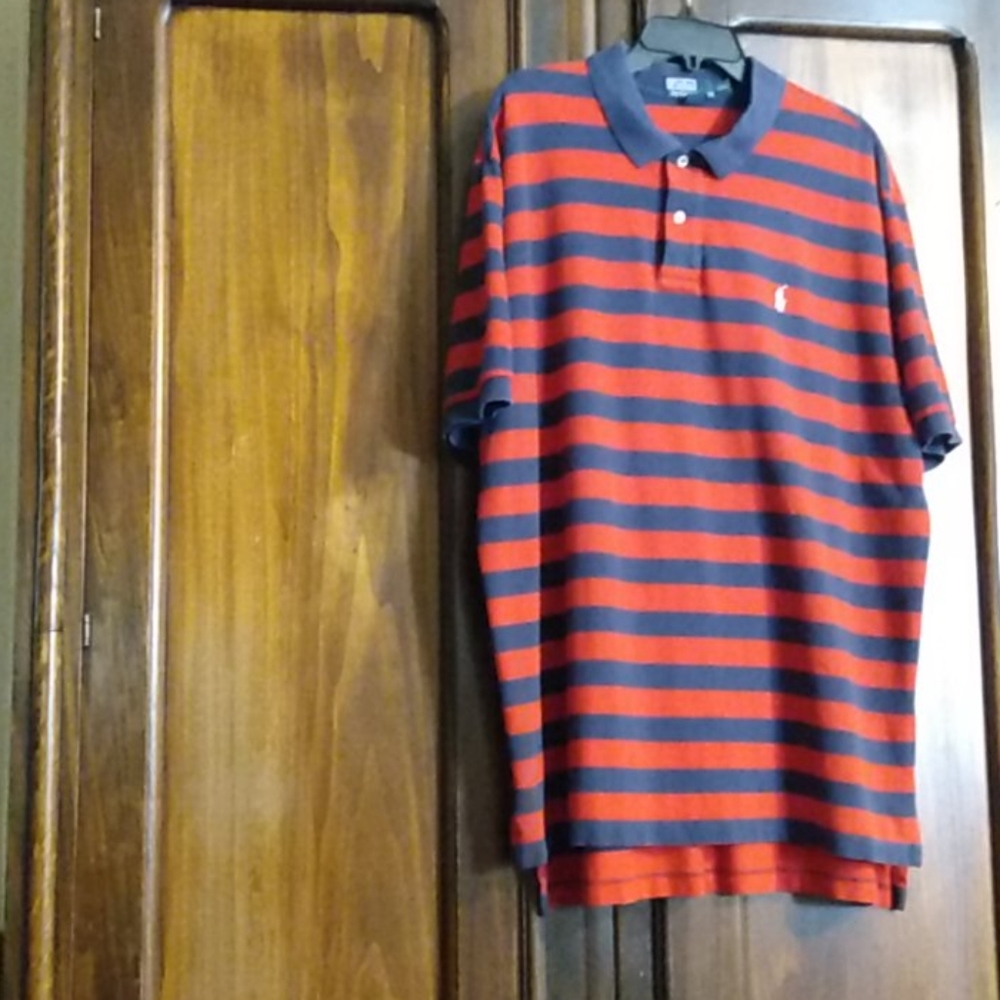 Crimson and navy Polo by Ralph Lauren white logo